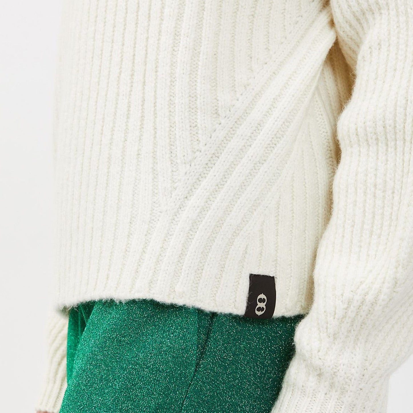 - Ribbed Knitwear Jumper - Vanilla