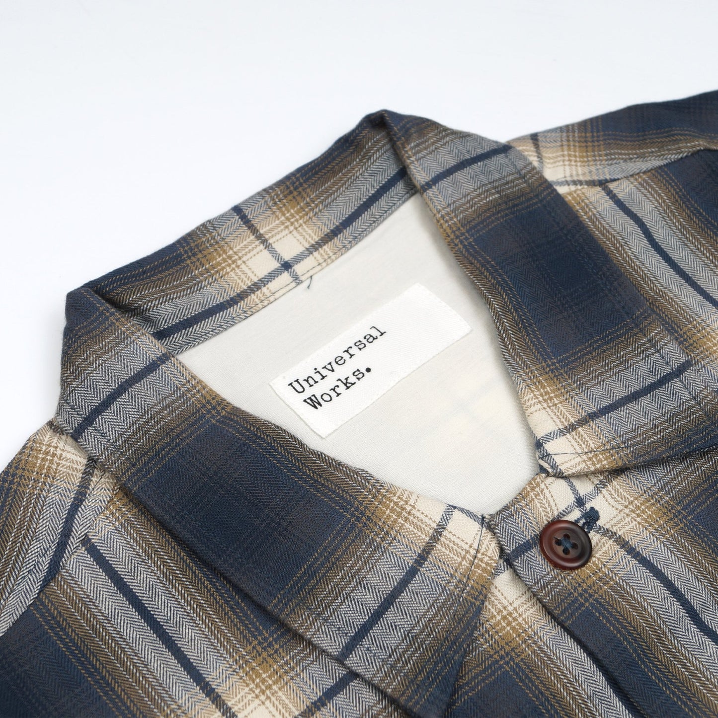 - Shadow Check Utility Shirt - Navy