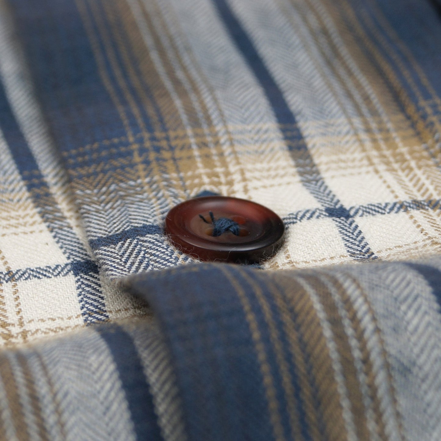 - Shadow Check Utility Shirt - Navy