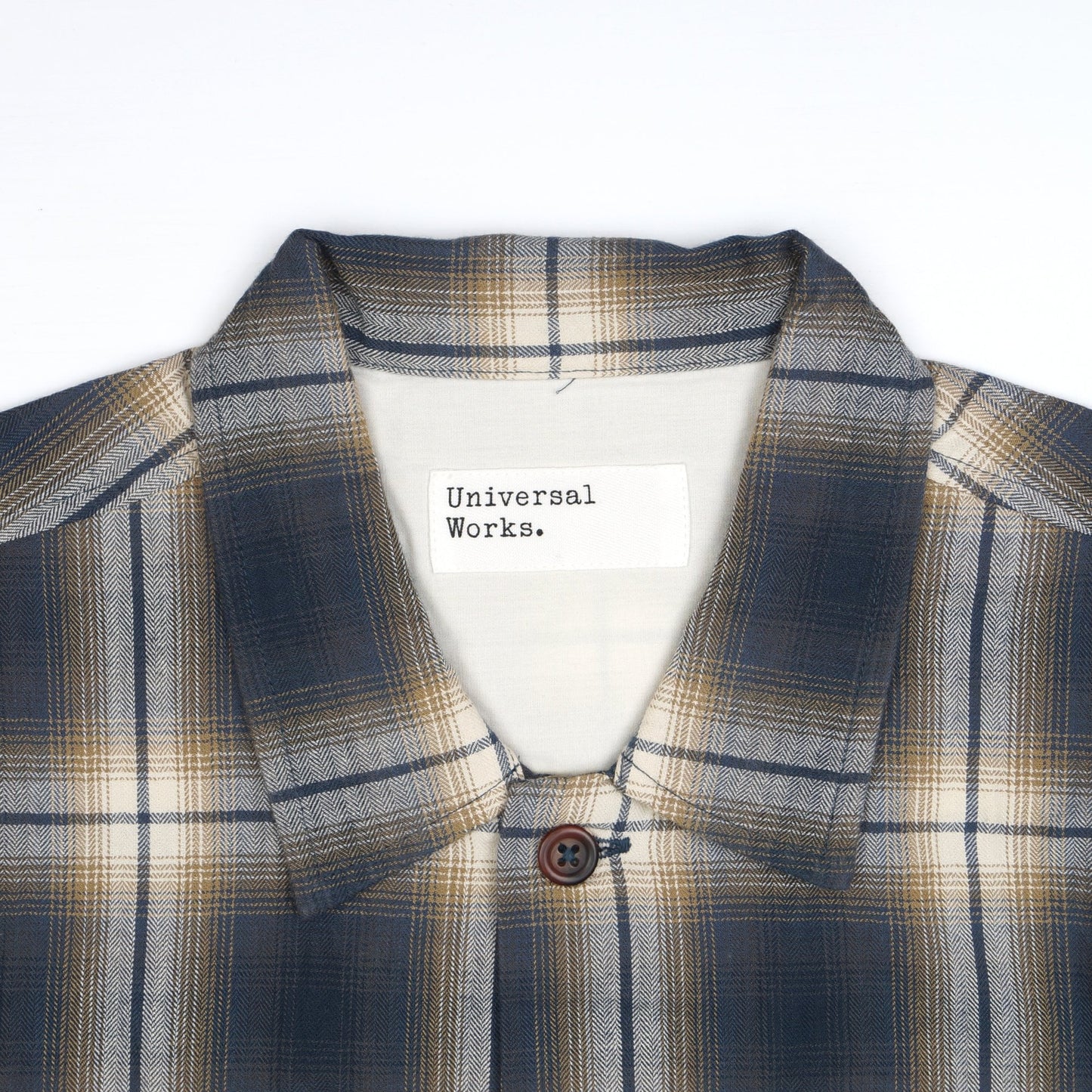 - Shadow Check Utility Shirt - Navy