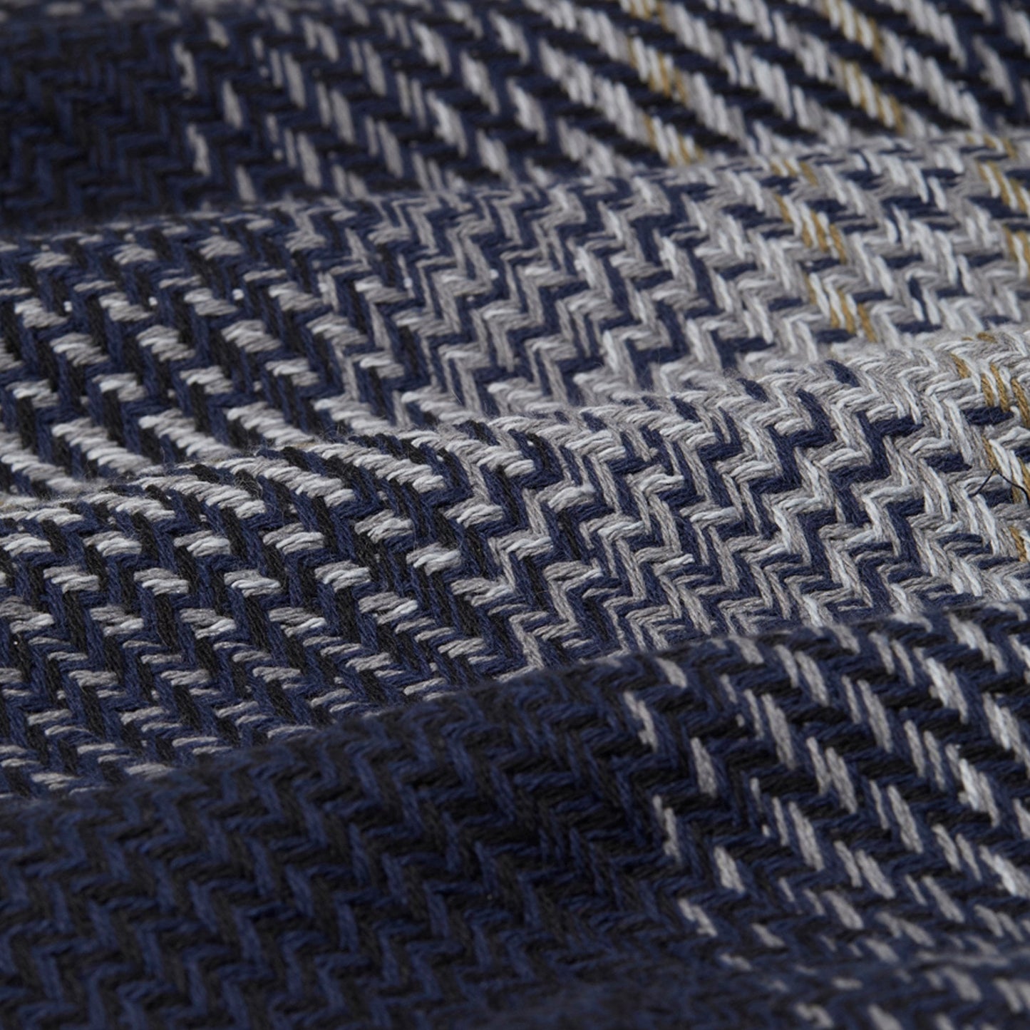 - Whiting Beau Check Overshirt - Navy/Khaki