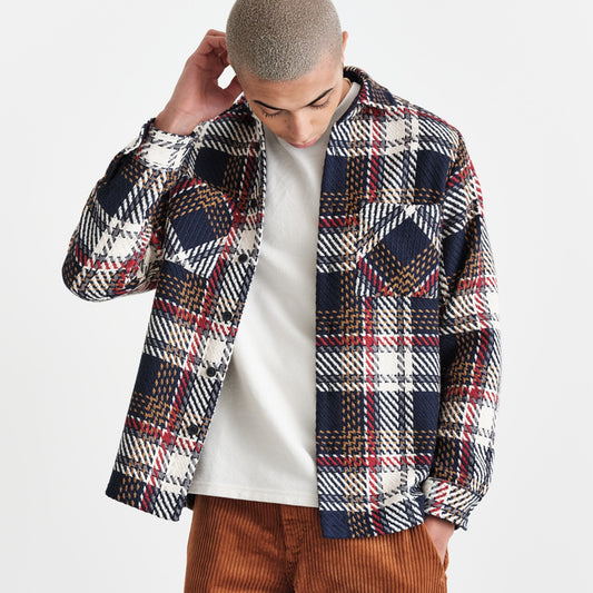 - Whiting Overshirt Union Check - Navy
