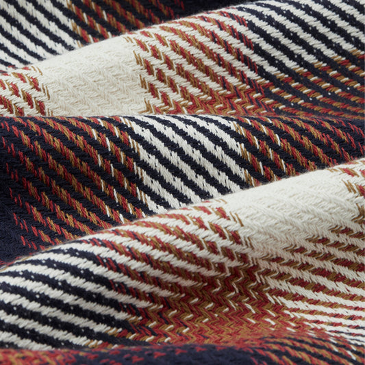 - Whiting Overshirt Ombre Check - Navy/Red