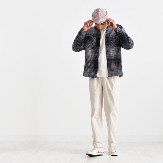 - Whiting Overshirt Sing Check - Navy/Grey
