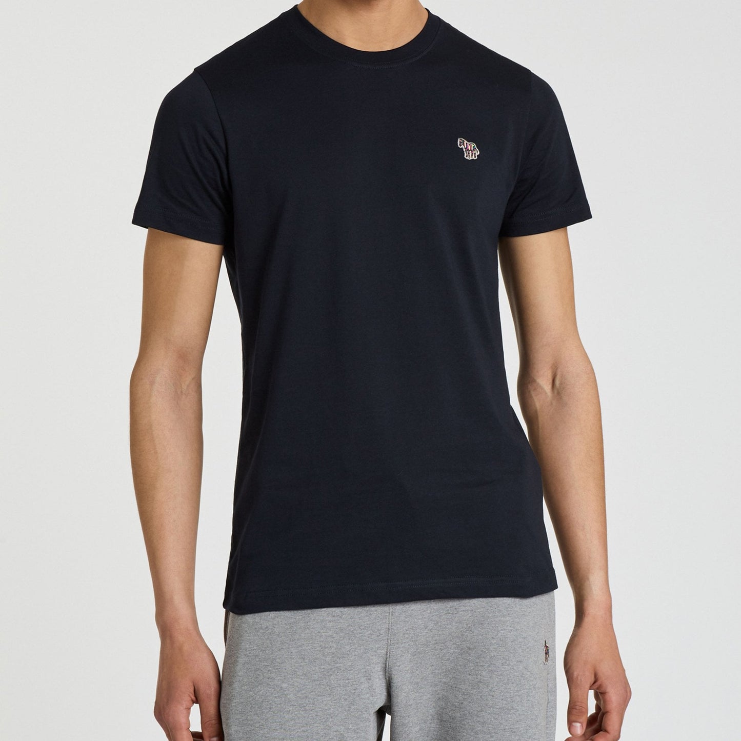 - Organic Cotton Zebra T-Shirt - Dark Navy