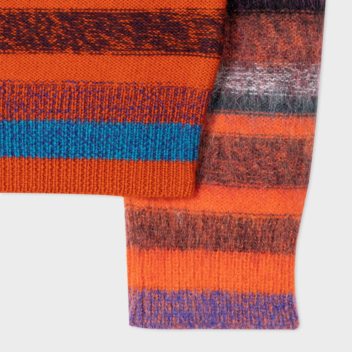 - Crew Neck Knitted Pullover - Dark Rust