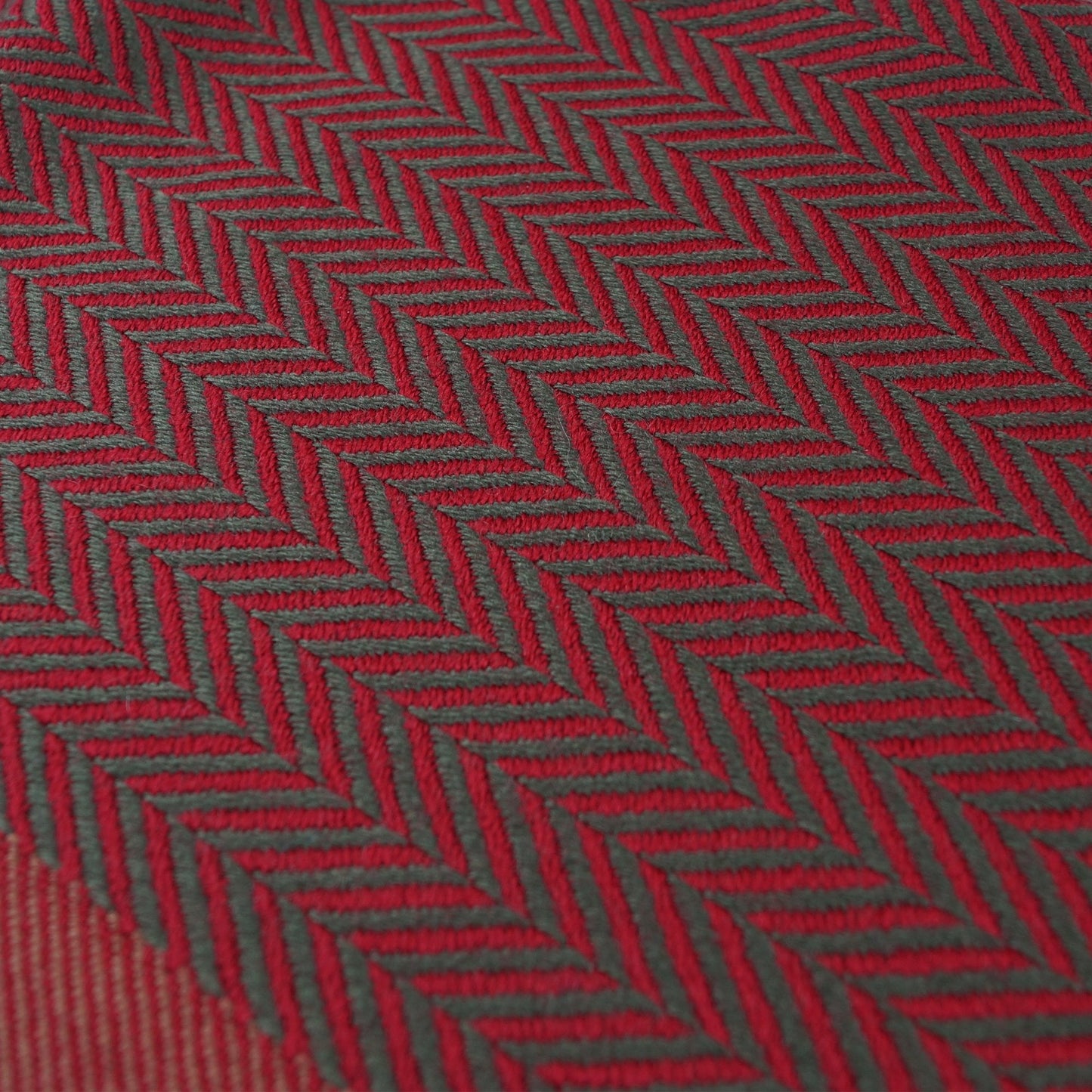 - Herringbone Quad Wool Scarf - Orange