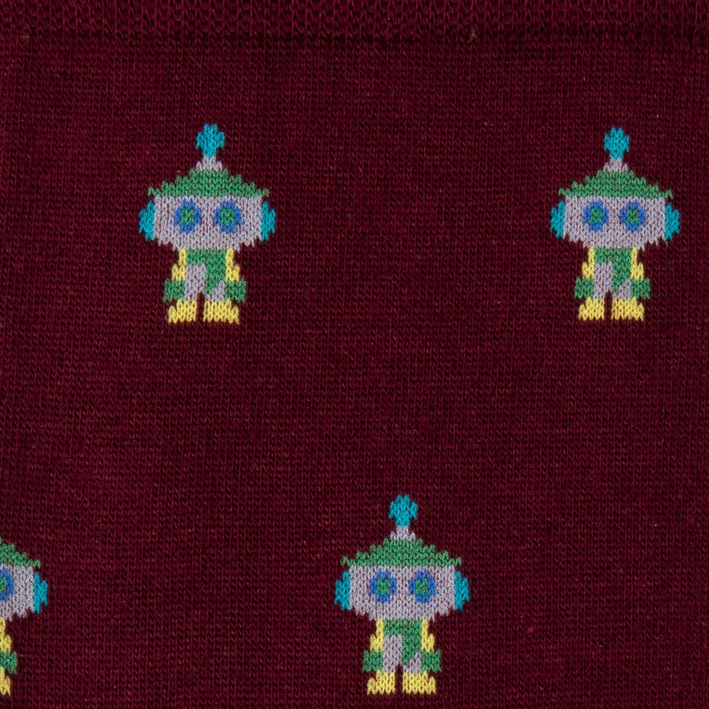 - Yen Robots Socks - Burgundy