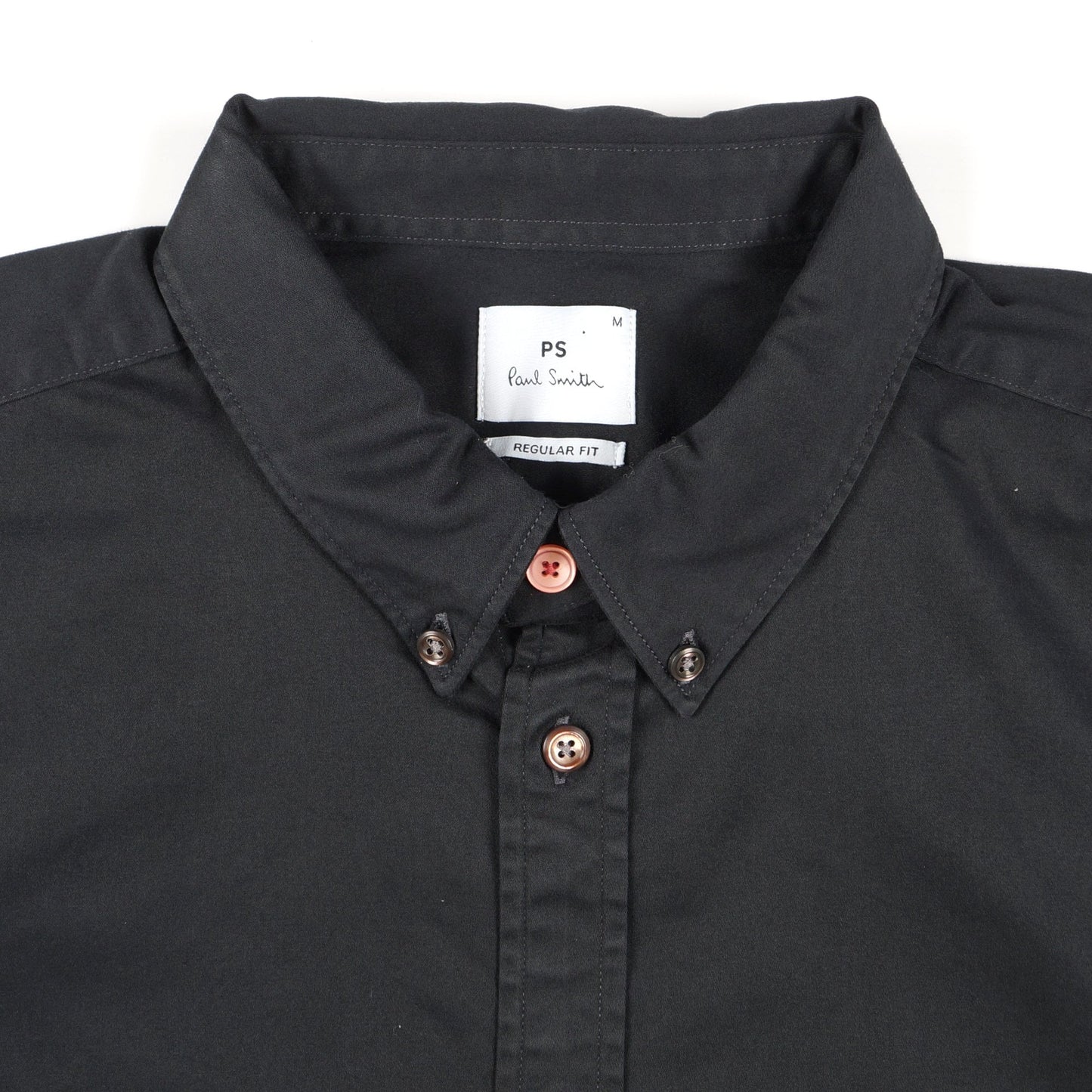 - Regular Fit Button Down Shirt - Black Melange