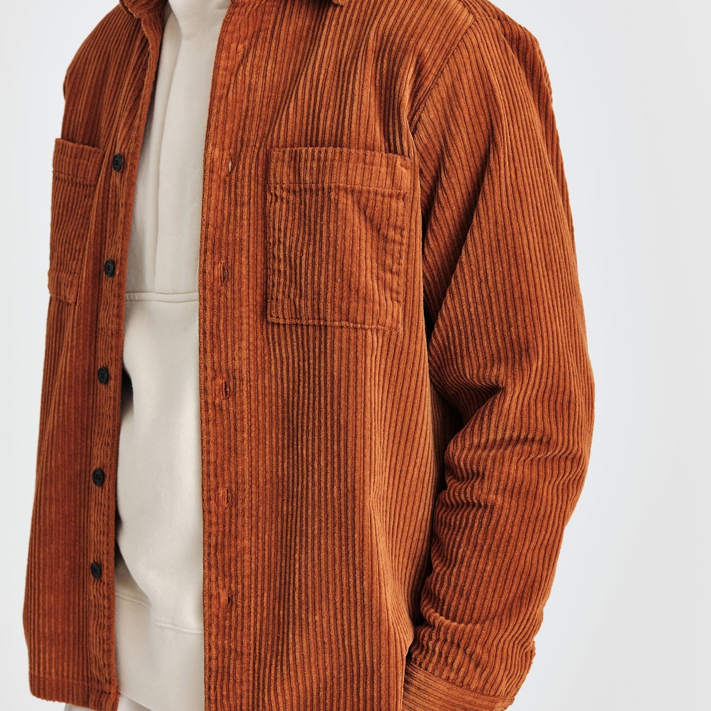- Whiting Penn Cord Overshirt - Caramel
