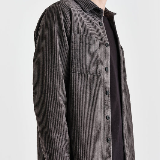 - Whiting Penn Cord Overshirt - Charcoal