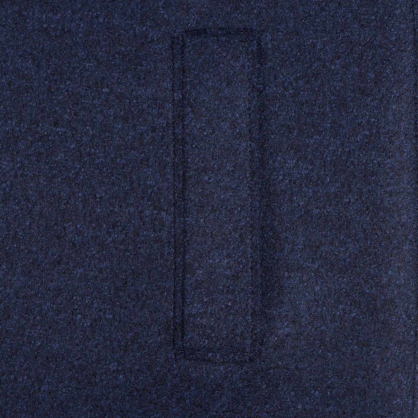 - Button Up Boxy Pressed Wool - Blue Mouline