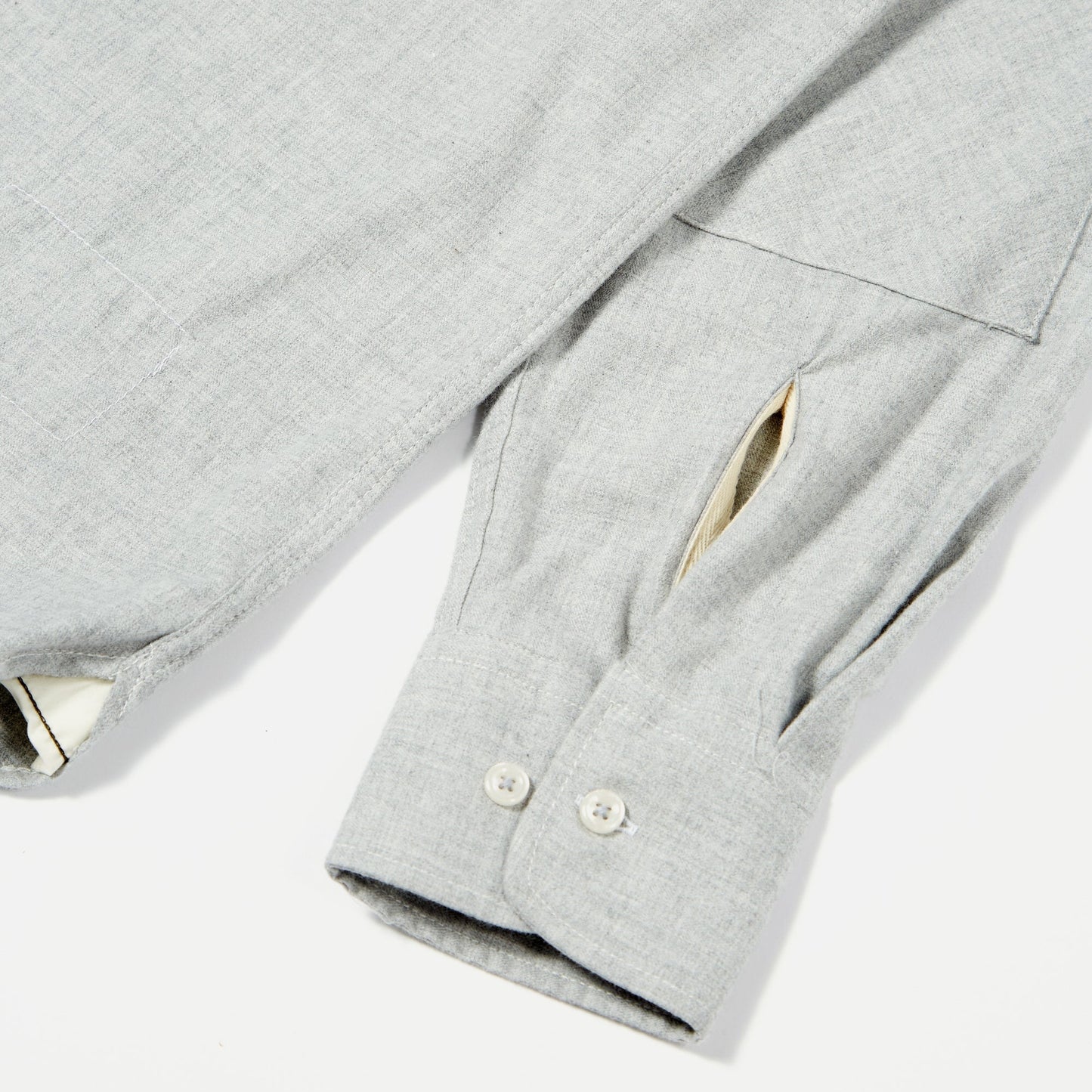 - Brushed H-Bone Daybrook Shirt - Grey