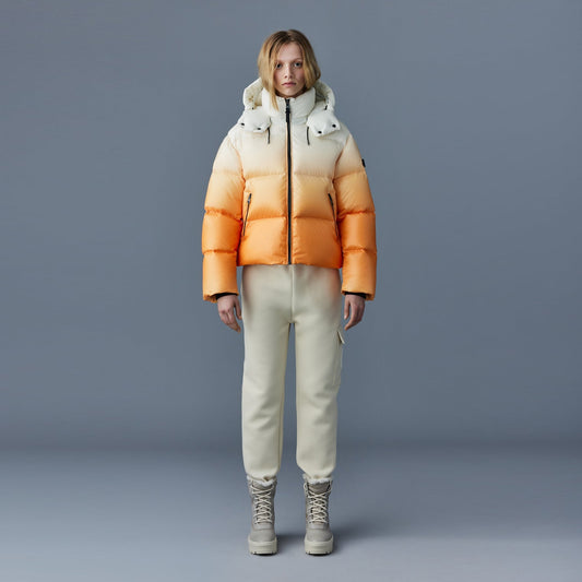 - Evie Ombre Puffa Coat - Sunset