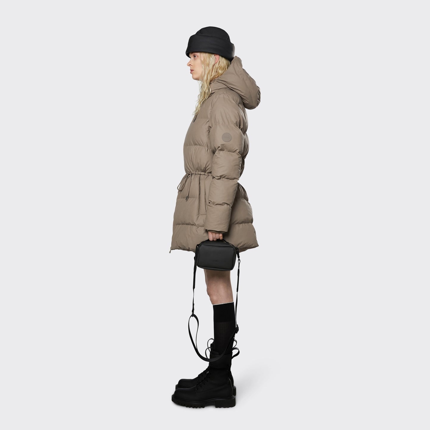 - Puffer W Jacket - Taupe
