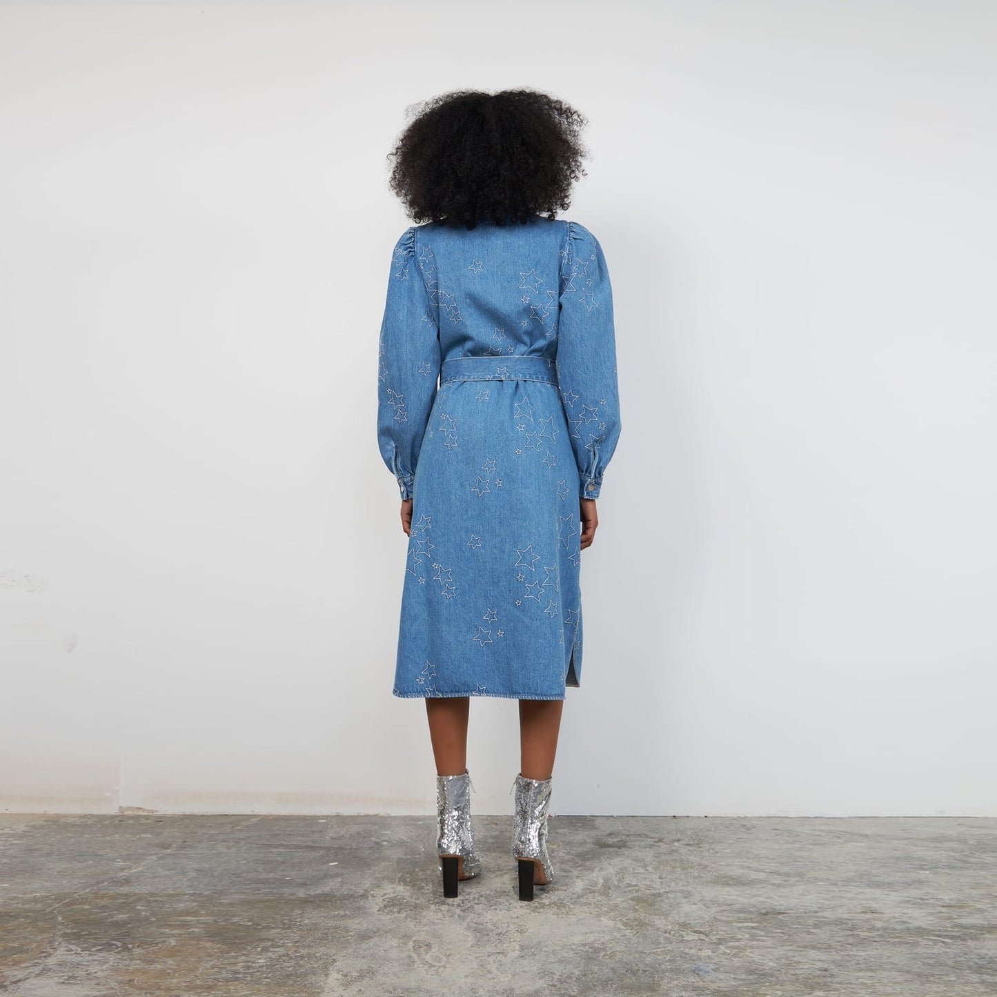 - Sara Lou Dress - Denim Stars