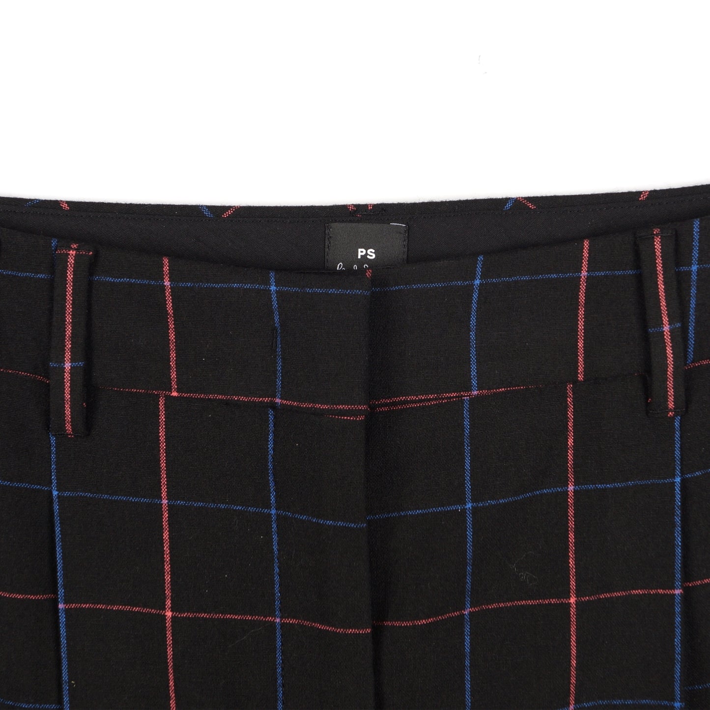 - Checked Trousers - Black