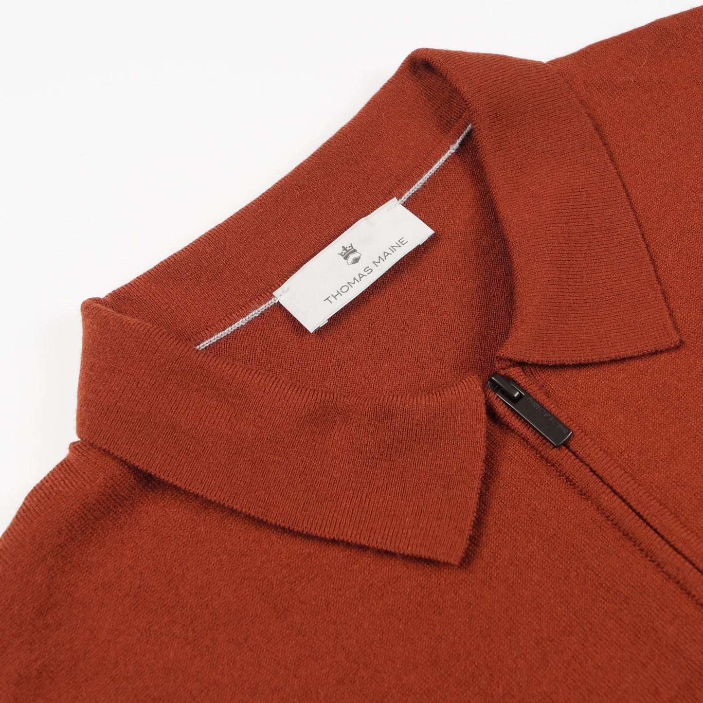 - Merino Zip Pullover Polo - Jasper Melange