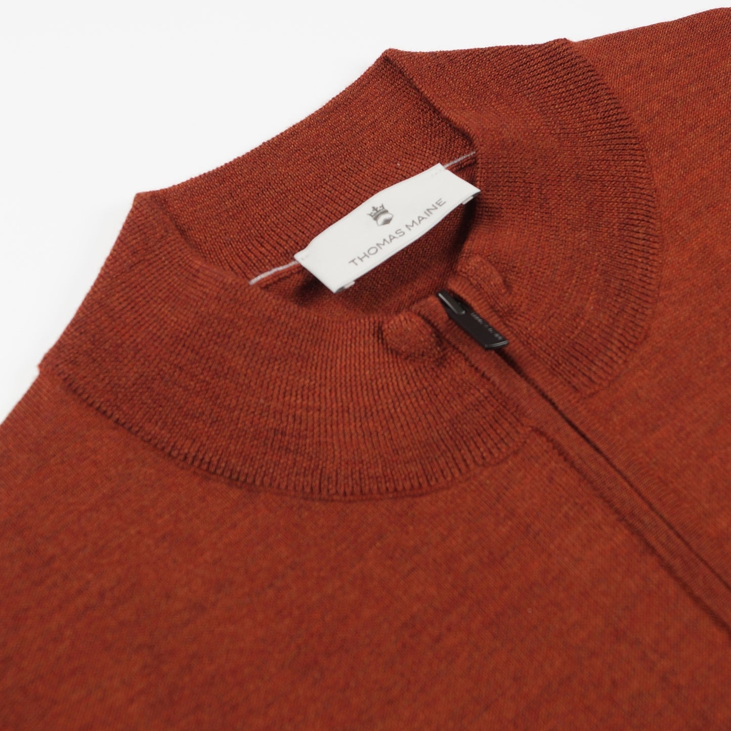 - Merino Shirt Style Zip Pullover - Jasper Melange
