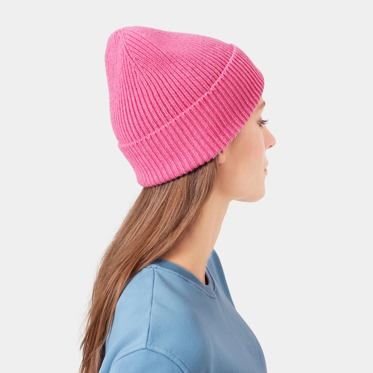Merino Wool Beanie - Bubblegum Pink