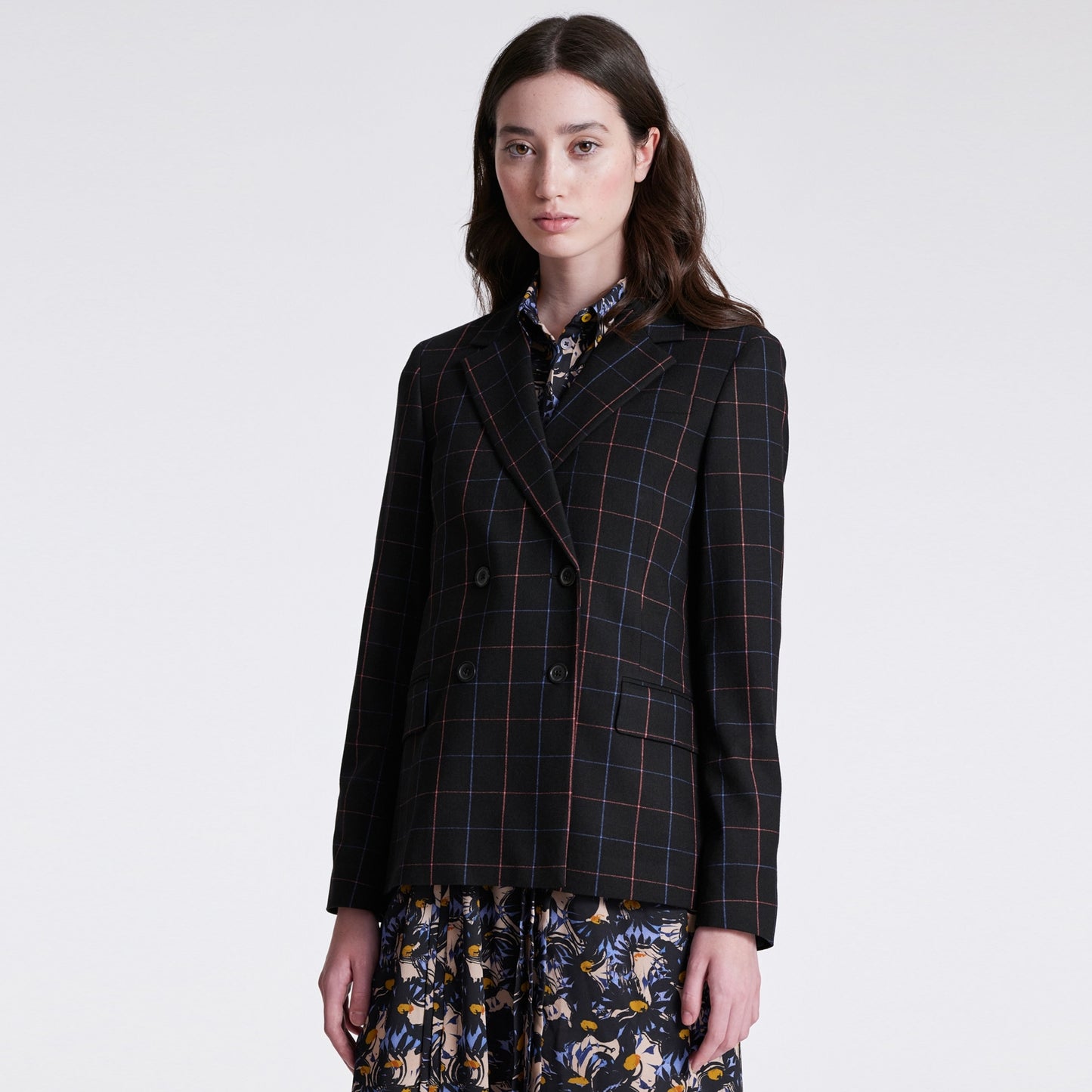 - Check Jacket - Black