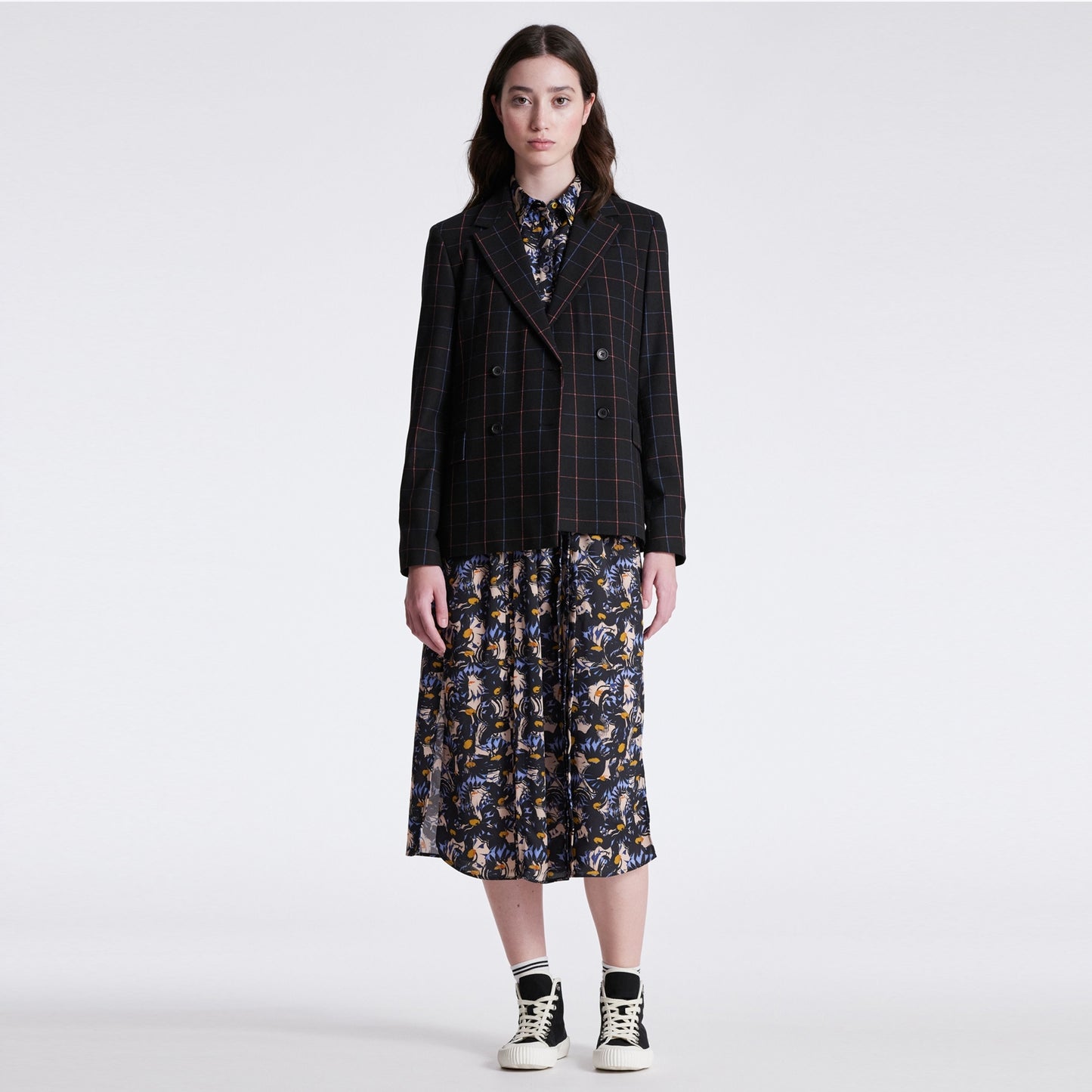 - Check Jacket - Black