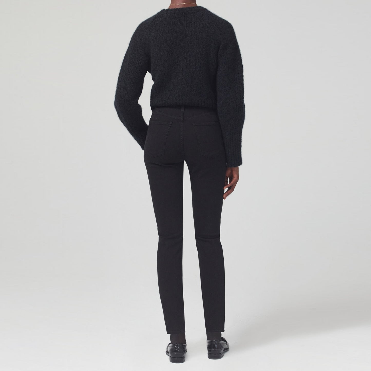 - Olivia High Rise Slim Leg Jeans - Plush Black