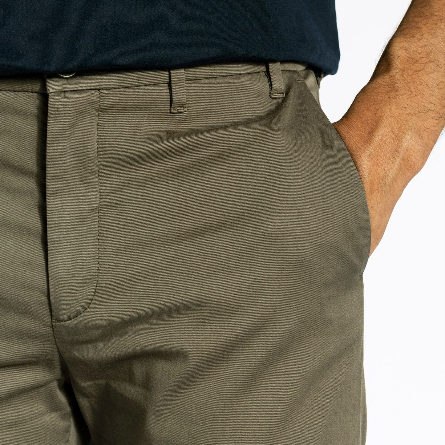 - Aros - Regular Light Stretch Trousers - Ivy Green