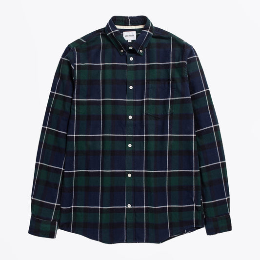 - Anton - Brushed Flannel Check - Black Check