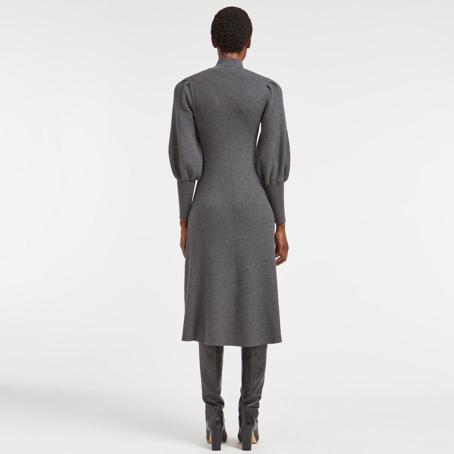 - Eva Wool Knit Maxi Dress - Dark Grey