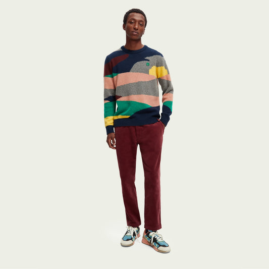- Wool Blend Jacquard Pullover - Multi