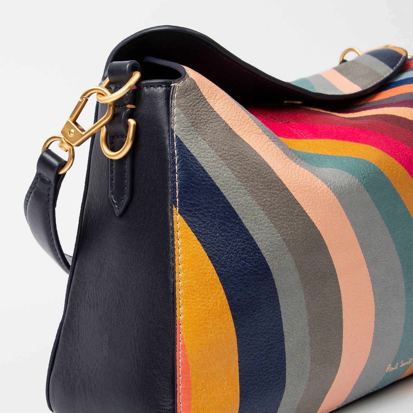 Leather Swirl Shoulder Bag