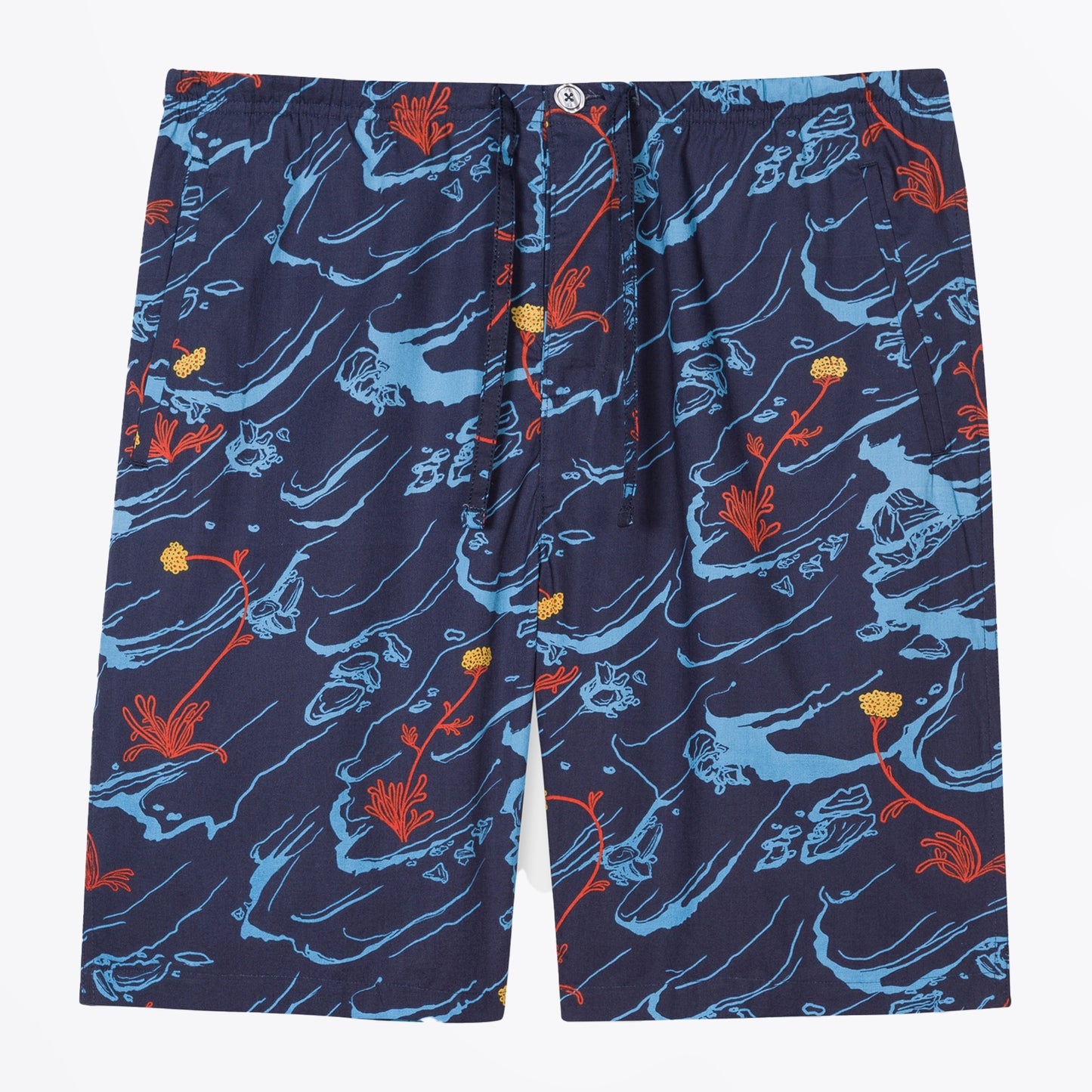 - Cotton 'Short Cliff' Pyjamas - Inky Blue