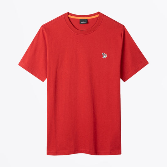 - Zebra Badge Regular Fit T-Shirt - Red