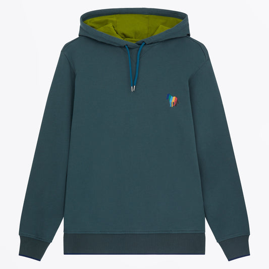 - Zebra Regular Fit Hoodie - Very Dark Green