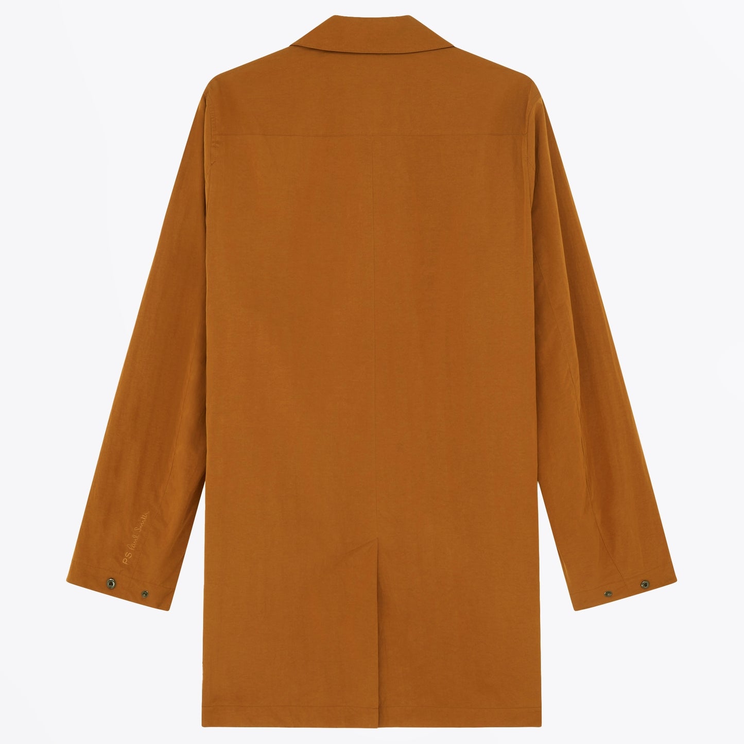 - Nylon-Blend Mac Coat - Chocolate