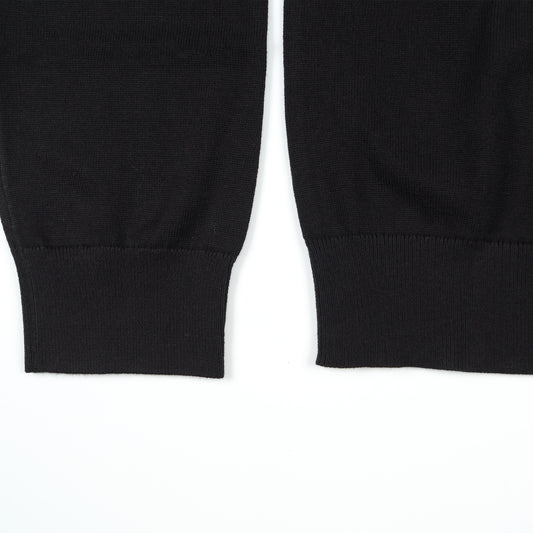 - Zebra Badge Crew Neck Sweater - Black