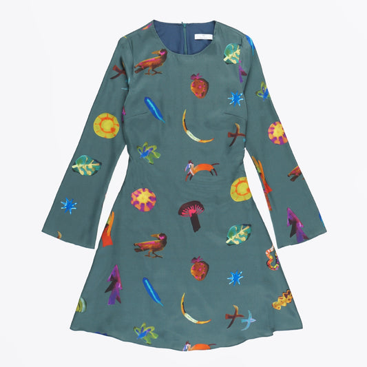 - 'Southdowns' Swing Dress - Teal