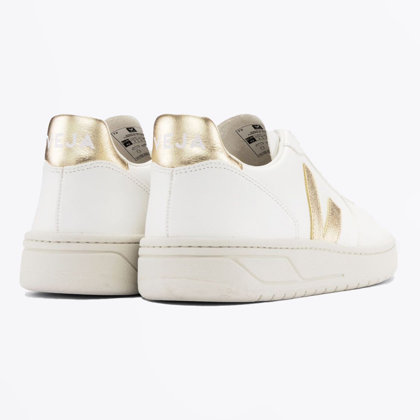 - V-10 Chromefree Leather Sneakers - White Platine