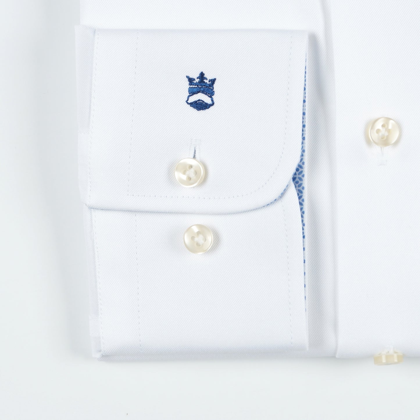 - Bari Cut Away Contrast Collar Shirt- White