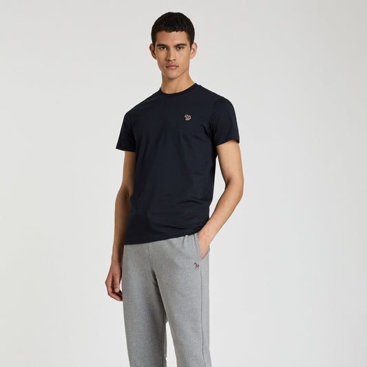 - Zebra Badge Reg Fit T-Shirt - Dark Navy