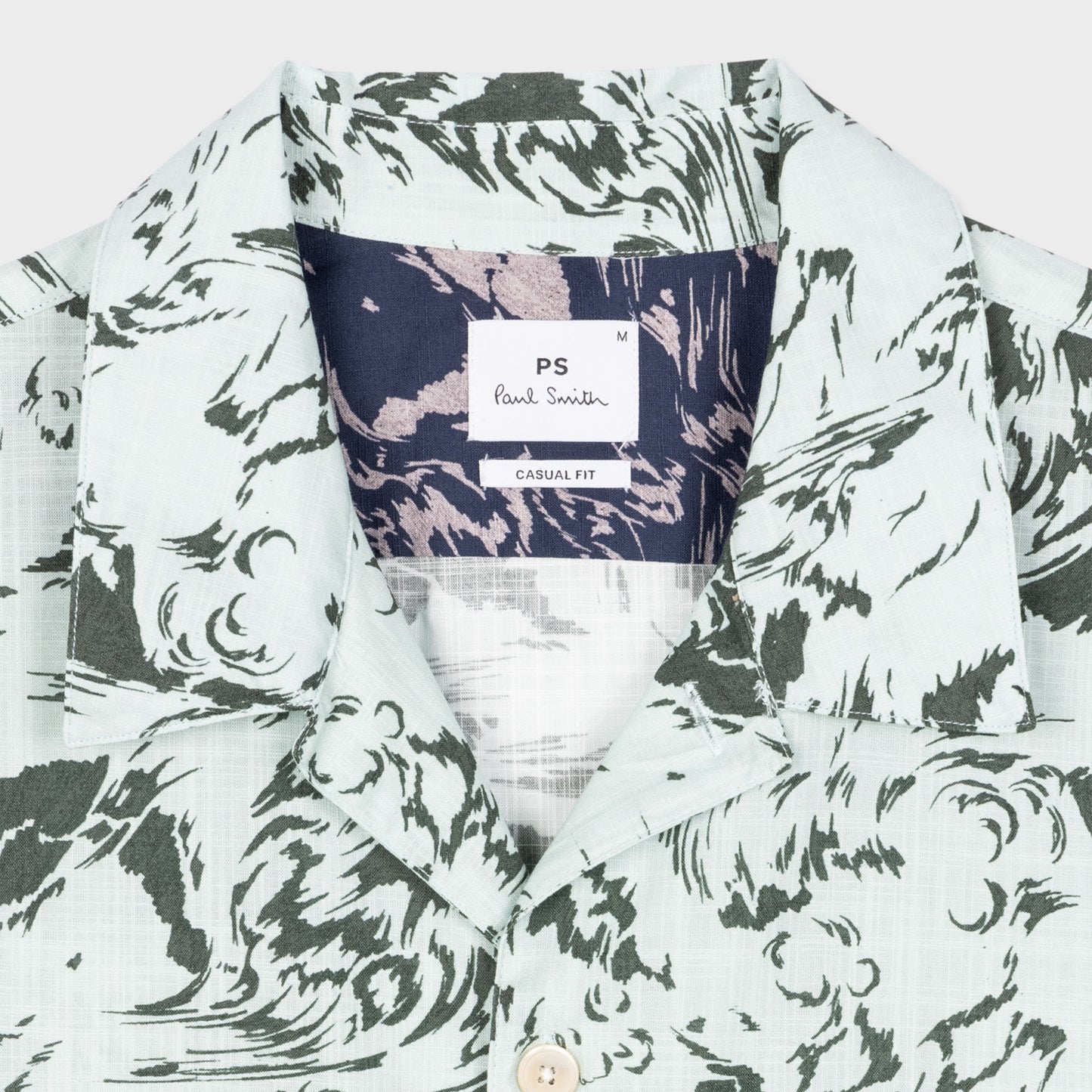 - 'Cracked Wave' Cotton Shirt - Green