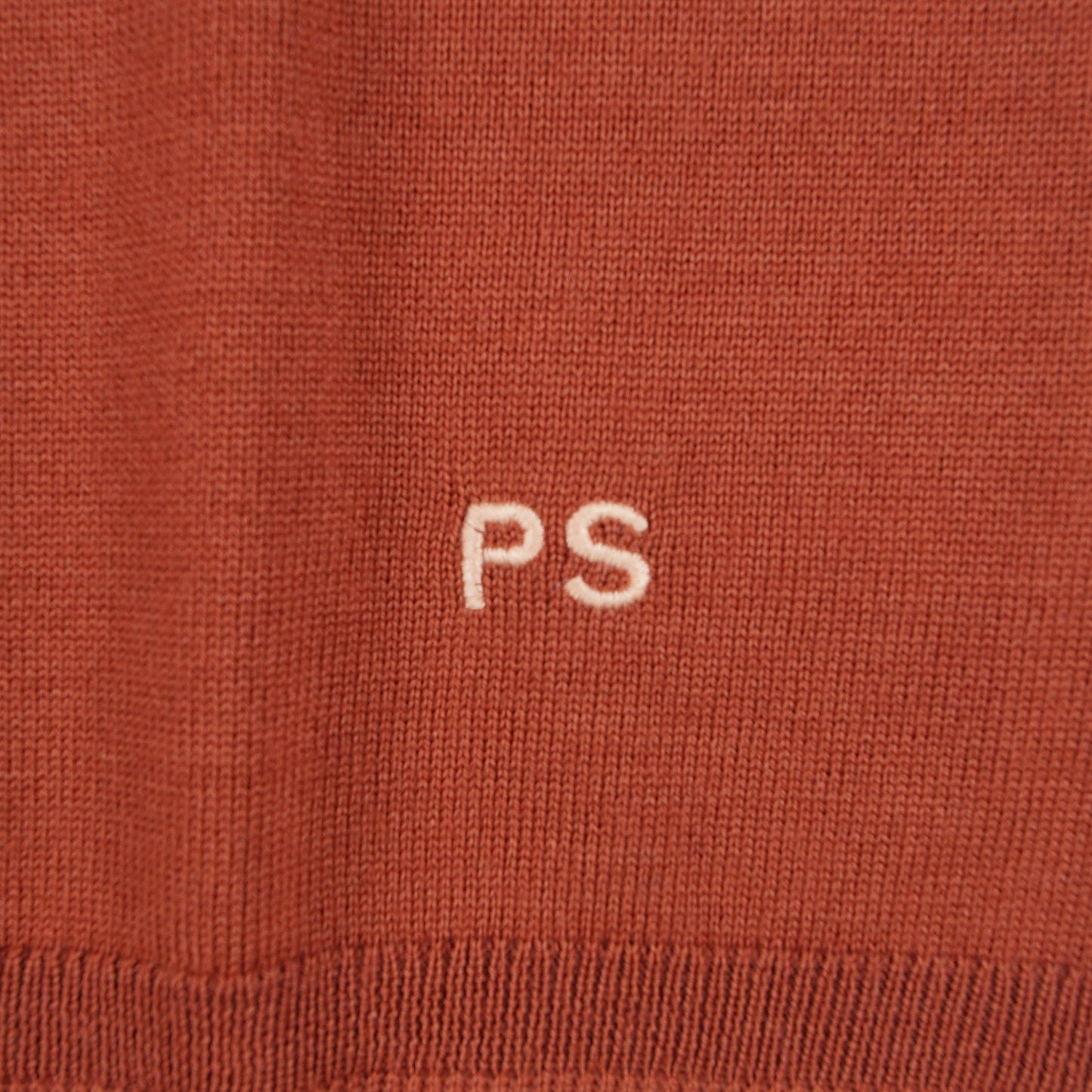 Knitted Short Sleeve Sweater Polo - Brick Red