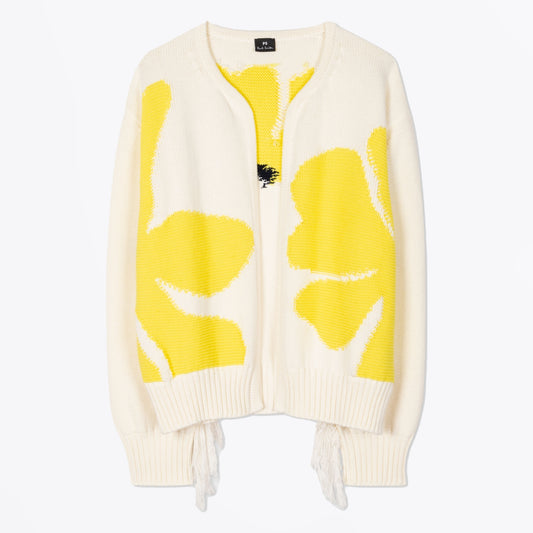 - 'Sea Floral' Knitted Jacket - Ivory