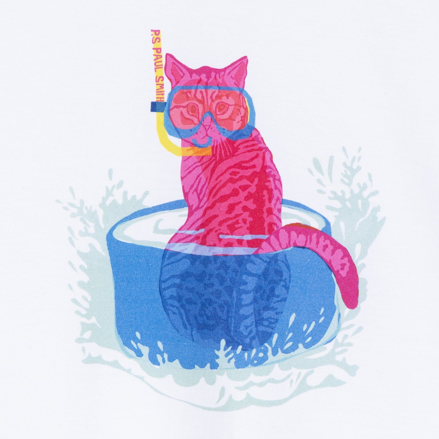 - 'Snorkel Cat' T-Shirt - White