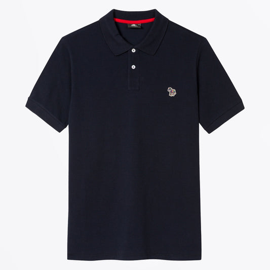 - Zebra Reg Fit Short Sleeve Polo Shirt - Navy