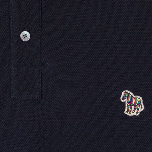 - Zebra Reg Fit Short Sleeve Polo Shirt - Navy