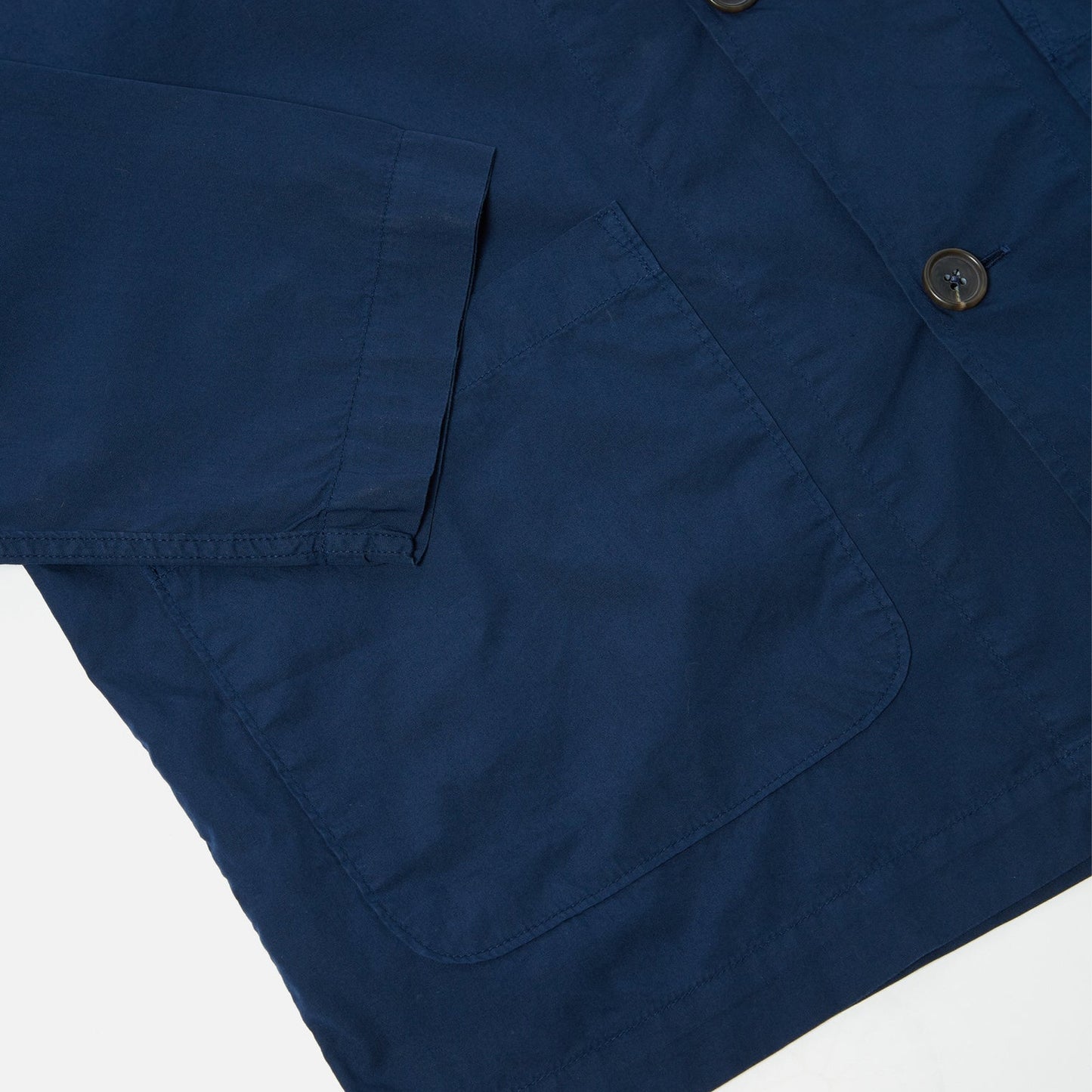 - Organic Fine Poplin Bakers Overshirt - Navy