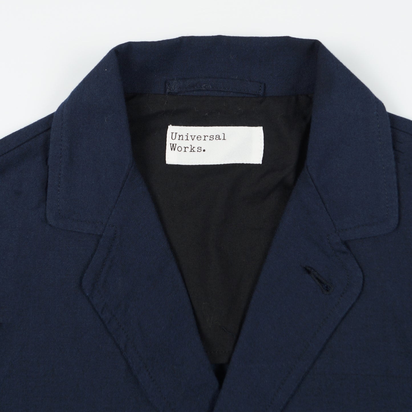 - Cotton Mix Suiting 3 Button Jacket - Navy