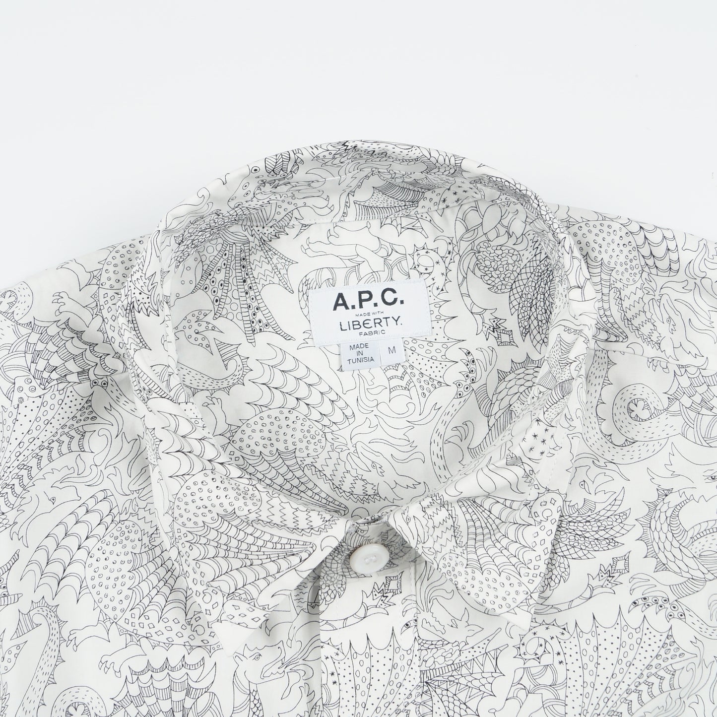 - Ellie H Dragon Print Shirt - White
